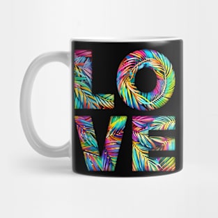 LOVE Rainbow Palms Leaf Mug